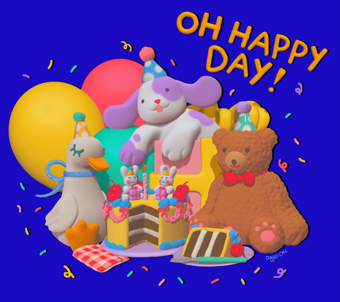 happy party - done with zbrush